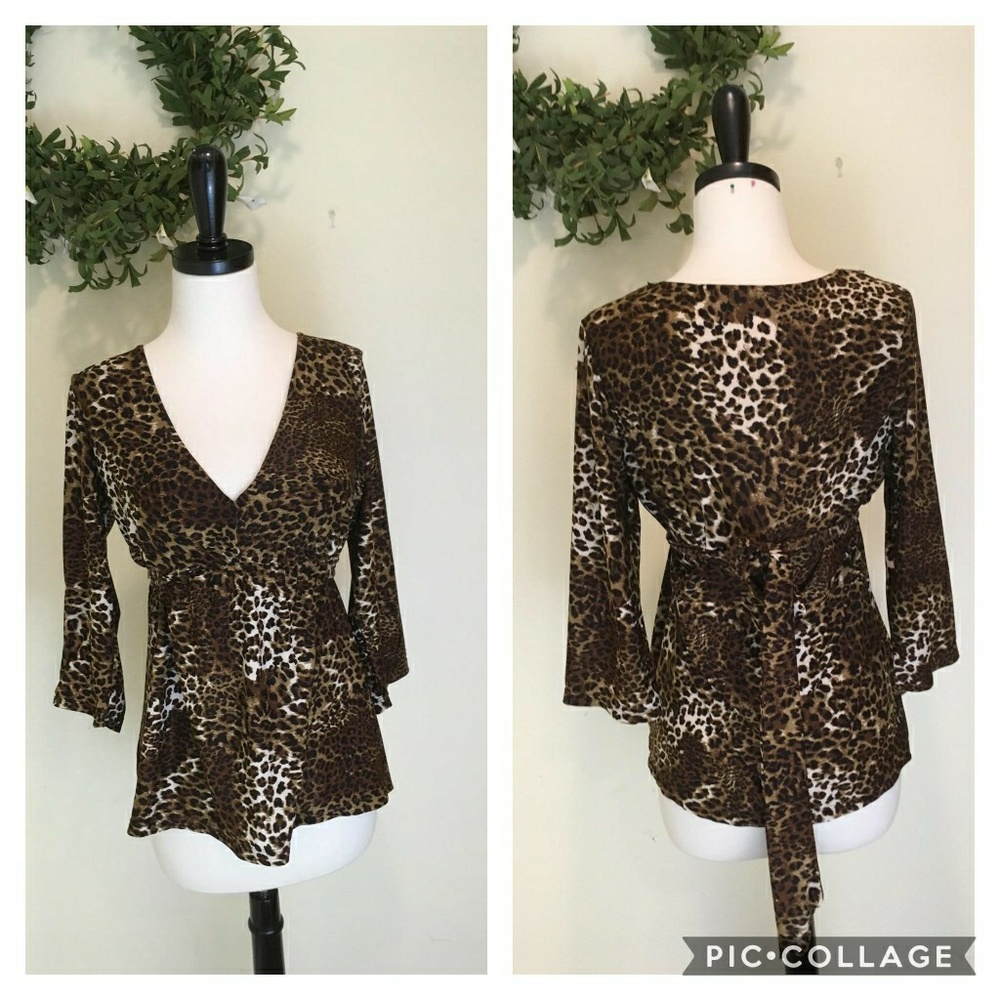 Leopard Print Tie back Top